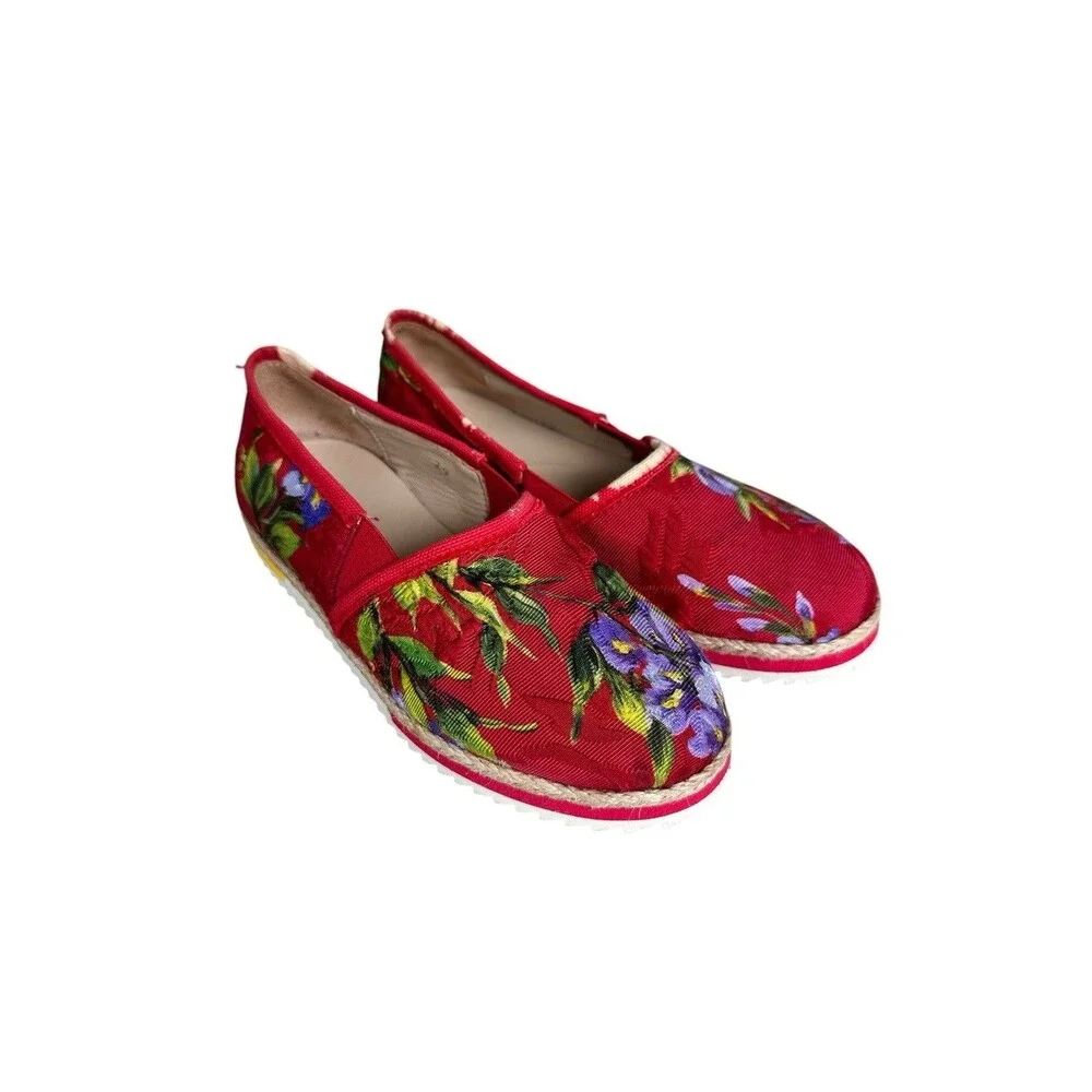 Dolce And Gabbana Girls Slip On Shoes s. 29 Italy Floral Espadrille Slip Ons